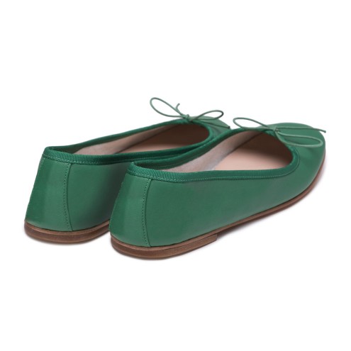 Ballet Flats Handmade - Green Nappa