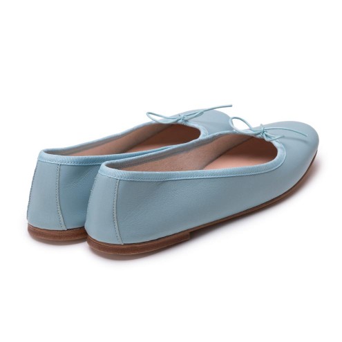 Ballet Flats Handmade- Powder Blue Nappa