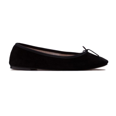 Ballet Flats Handmade - Black Suede 