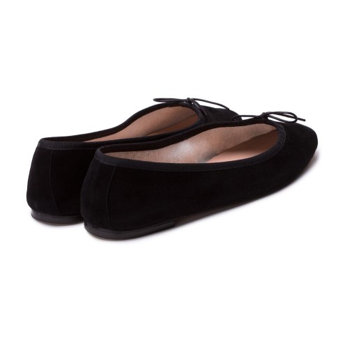 Ballet Flats Handmade - Black Suede 