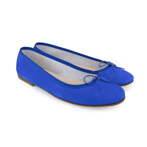Ballet Flats Handmade - Royal Blue Suede