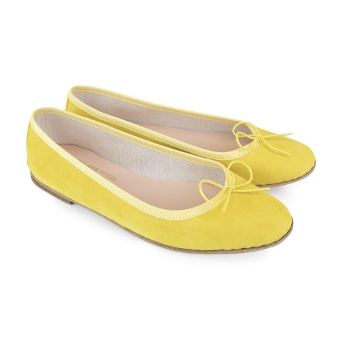 Ballet Flats Handmade - Yellow Suede