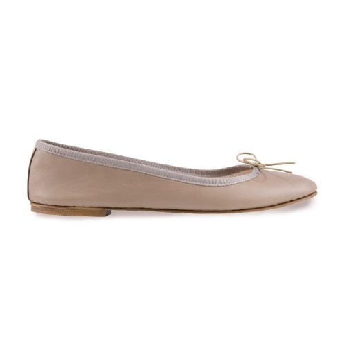 Ballet Flats Handmade - Taupe Nappa