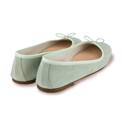 Ballerina - Verde Acqua Scamosciato 