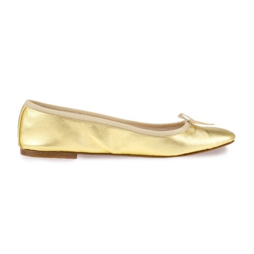 Ballet Flats Handmade - Gold Nappa 