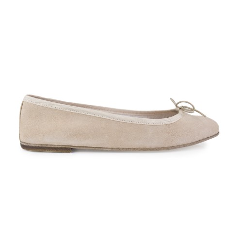 Ballet Flats Handmade - Nude Suede