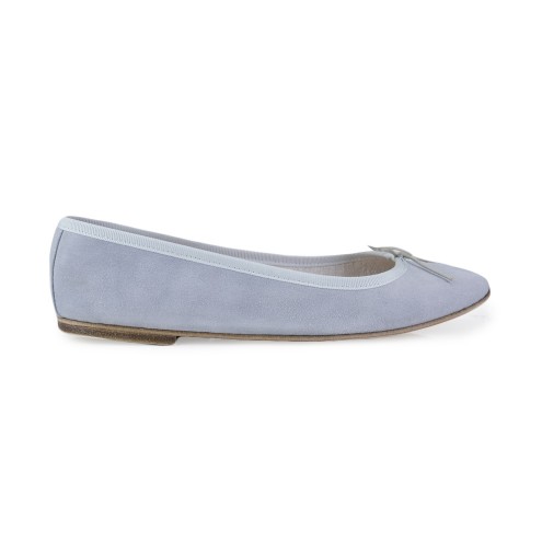 Ballet Flats Handmade - Light Grey Suede