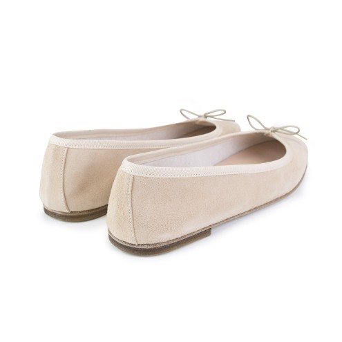 Ballet Flats Handmade - Nude Suede