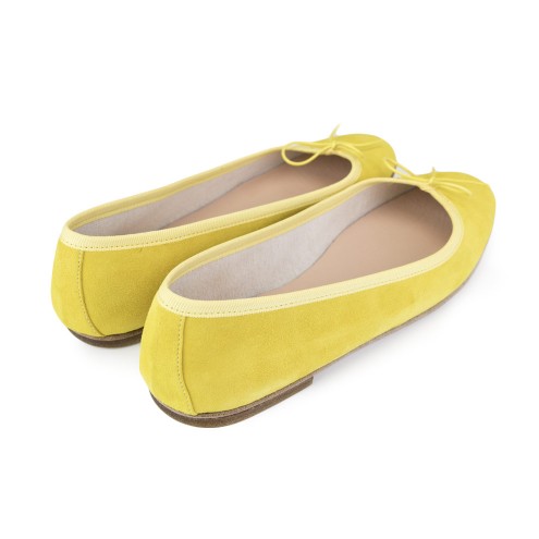 Ballet Flats Handmade - Yellow Suede