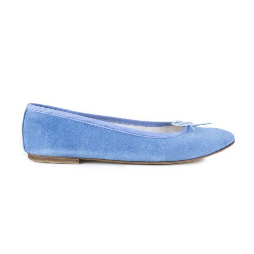 Ballet Flats Handmade - Light Blue Suede