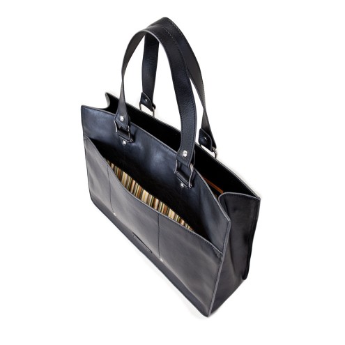 Top Handle Laptop Leather Tote Bag Red