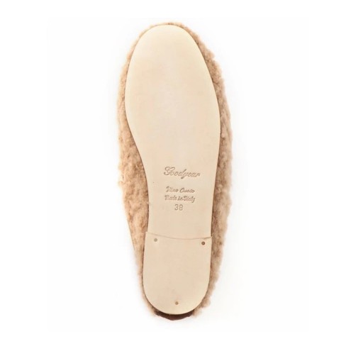 Ballet Flats High Vamp Slipper - Hazelnut Eco-fur