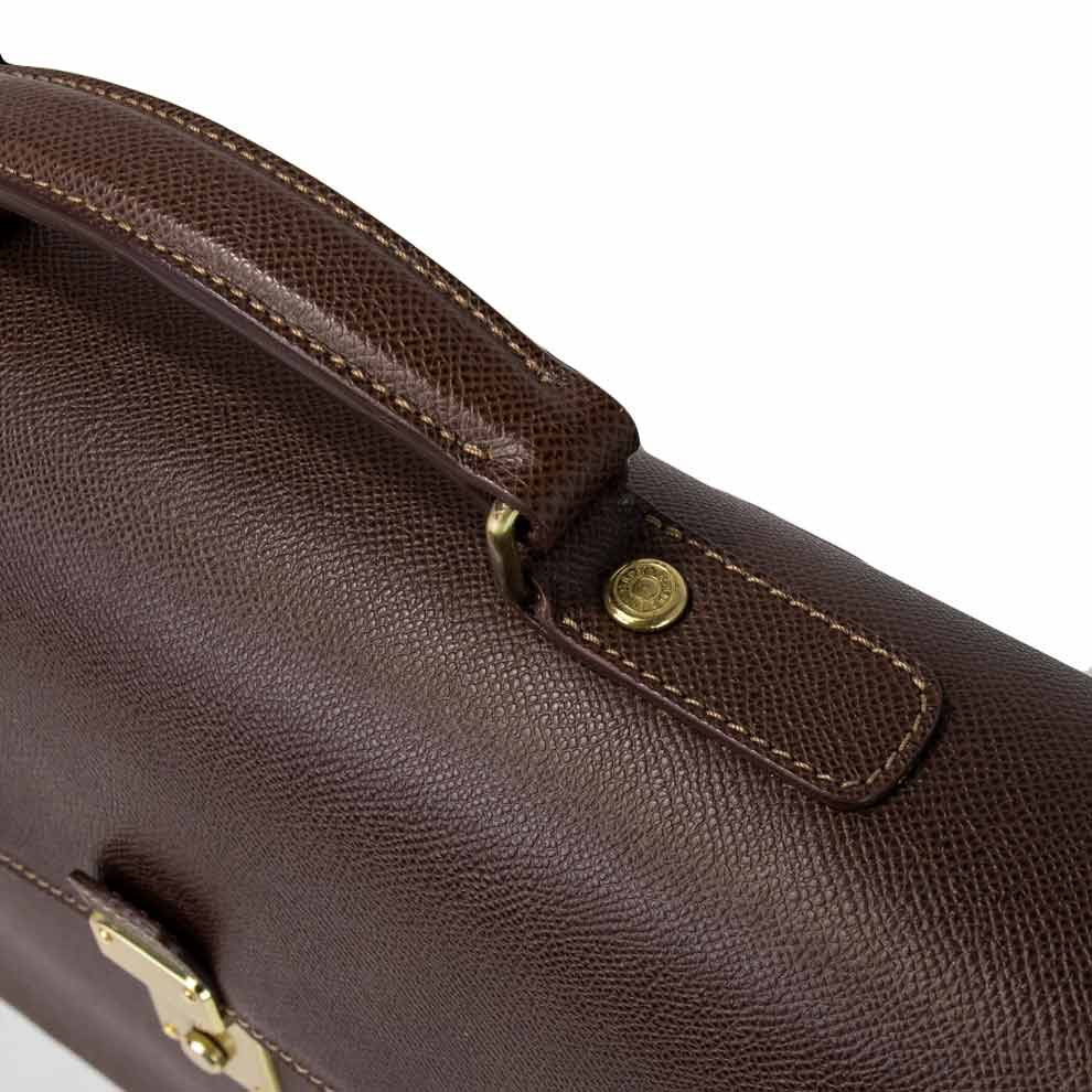 Work Bag with Lock Dark brown