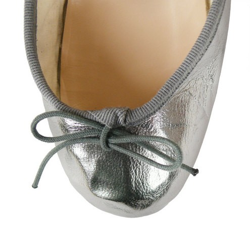 Ballerine Shoes Total Flat Gunmetal Metallic