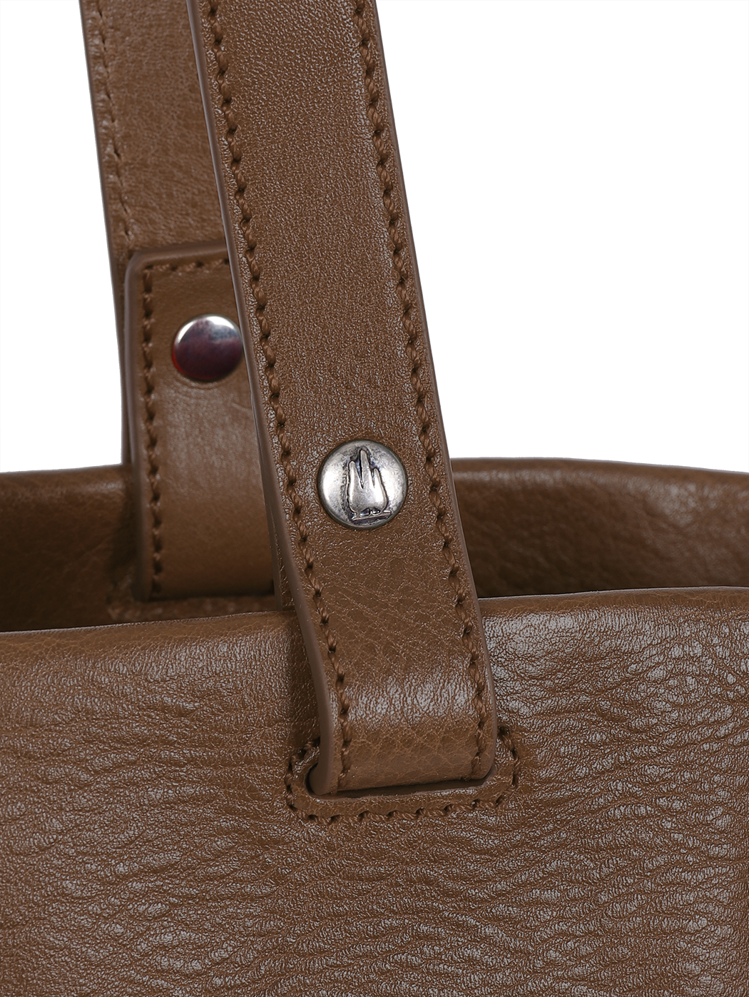 Vachetta Leather Medium Top Handle Tote Dark Brown