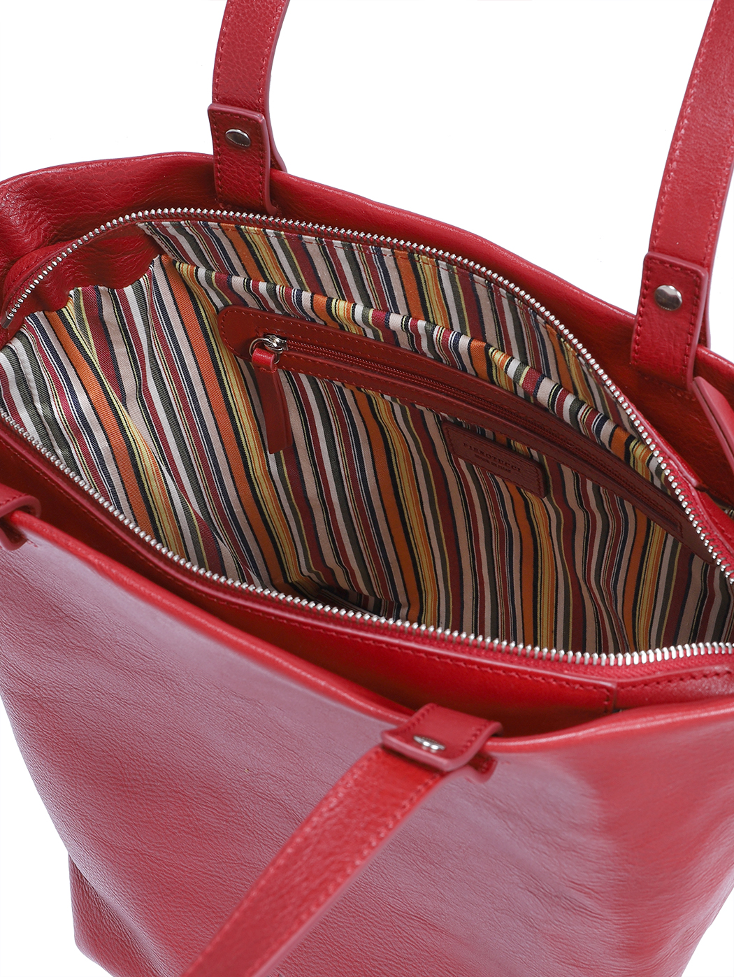 Vachetta Leather Medium Top Handle Tote Red