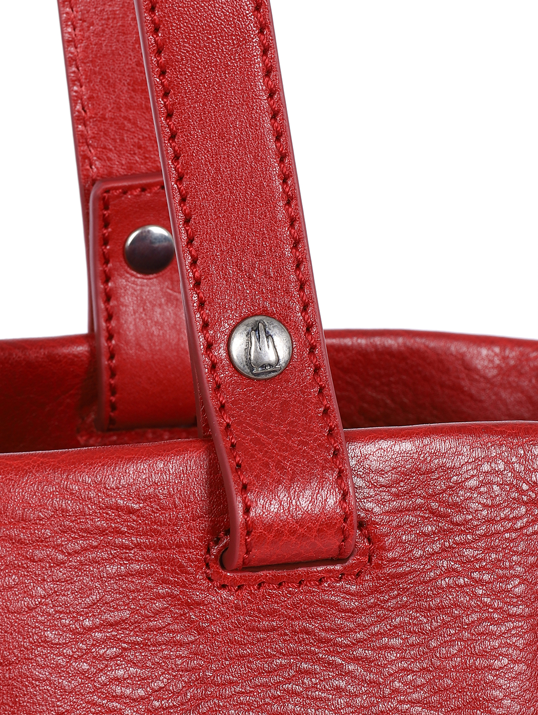 Vachetta Leather Medium Top Handle Tote Red
