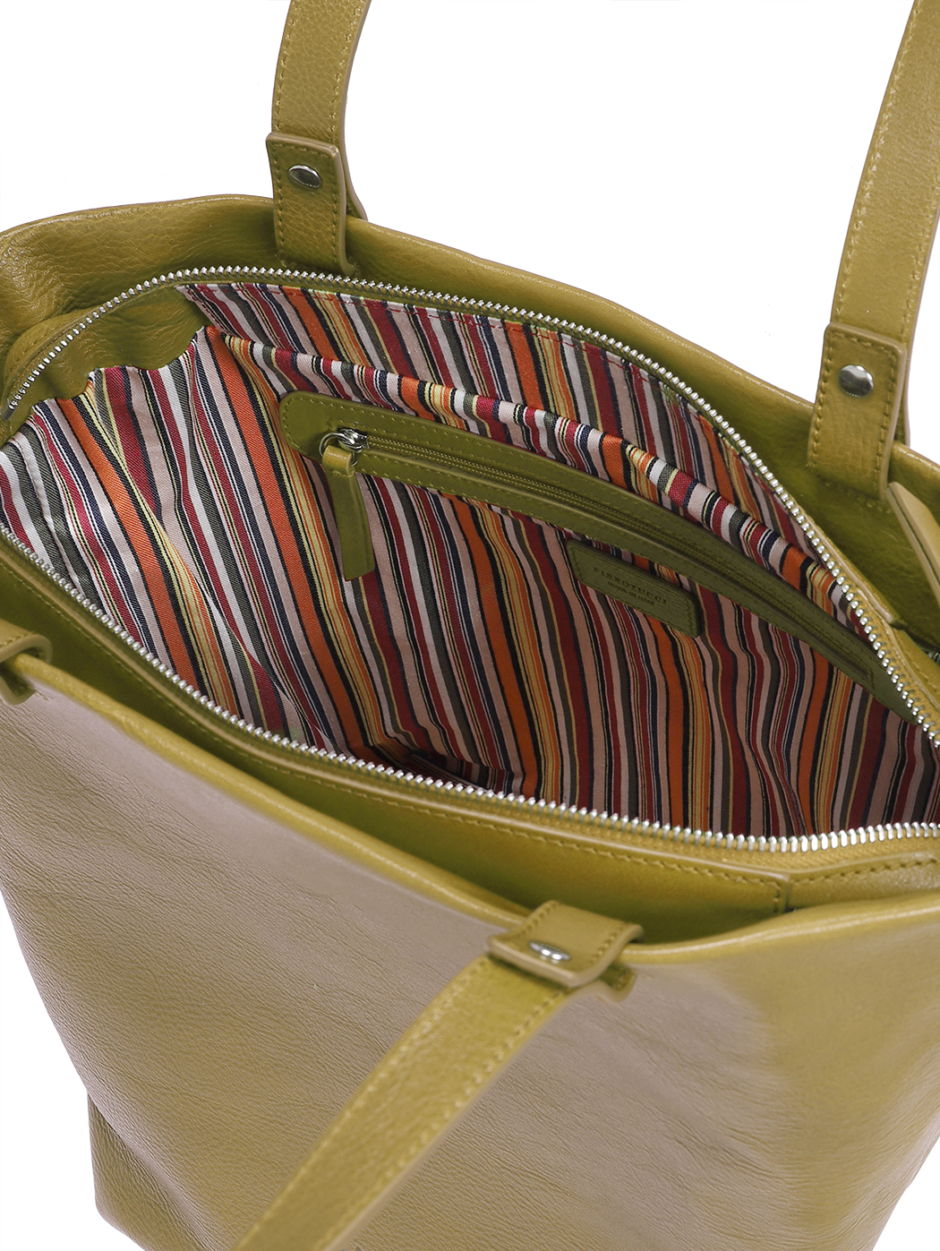 Vachetta Leather Medium Top Handle Tote Olive