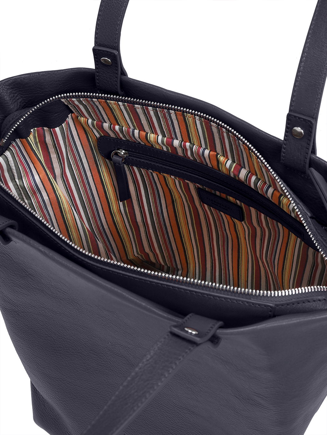 Vachetta Leather Medium Top Handle Tote Blue