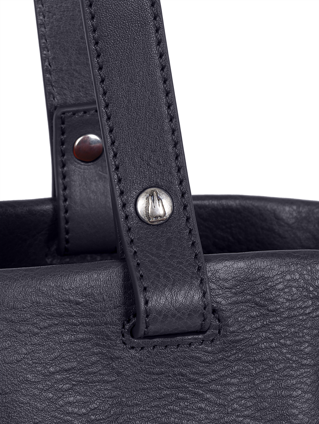 Vachetta Leather Medium Top Handle Tote Blue
