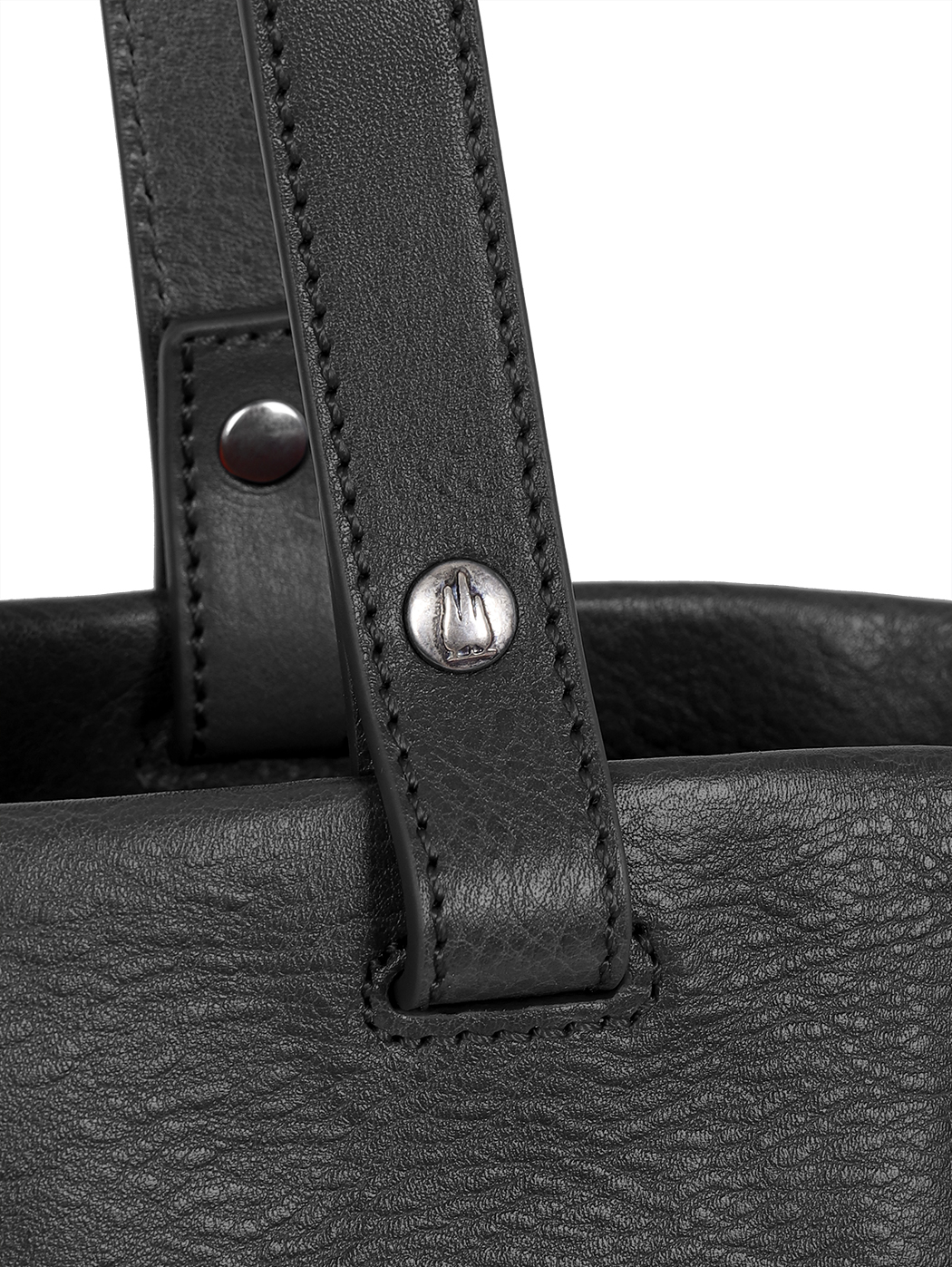 Vachetta Leather Medium Top Handle Tote Black
