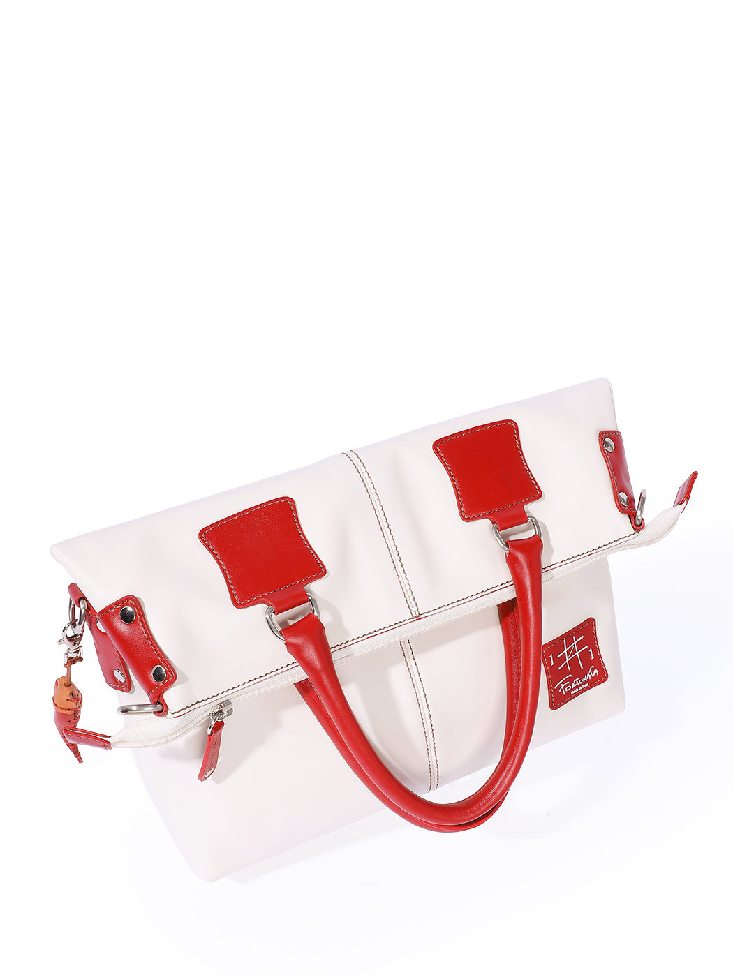 $695 tag ANNE KLEIN orange ostrich leather handbag made in ITALY Brand NEW