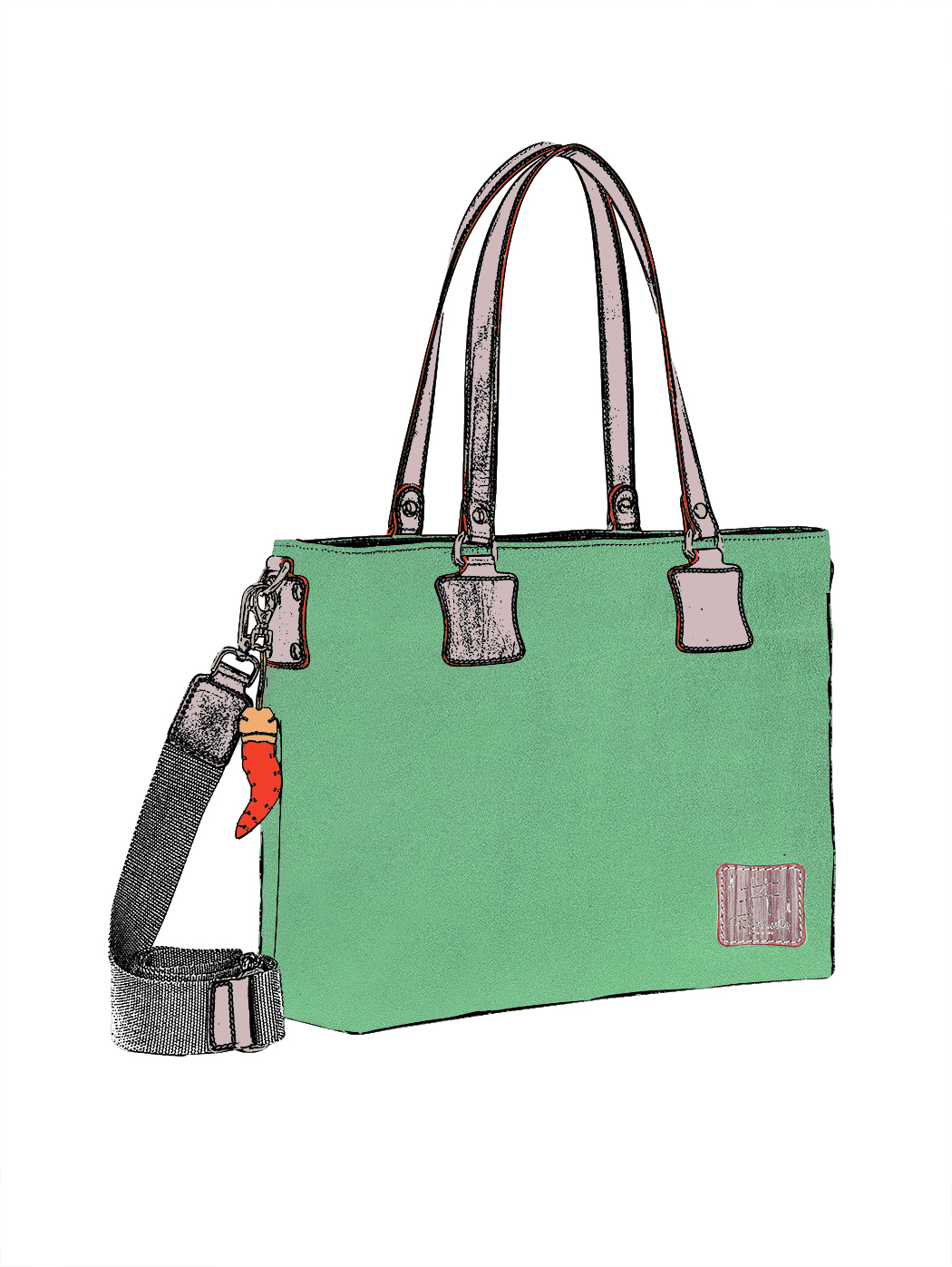 Ostrich Leather Bauletto Handbag for Women, Handmade in Florence