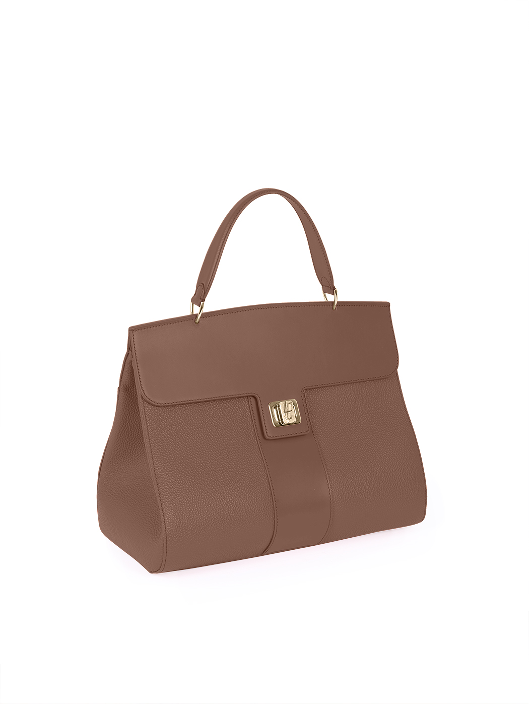 Lux Top Handle Satchel Plautilla Dark Brown