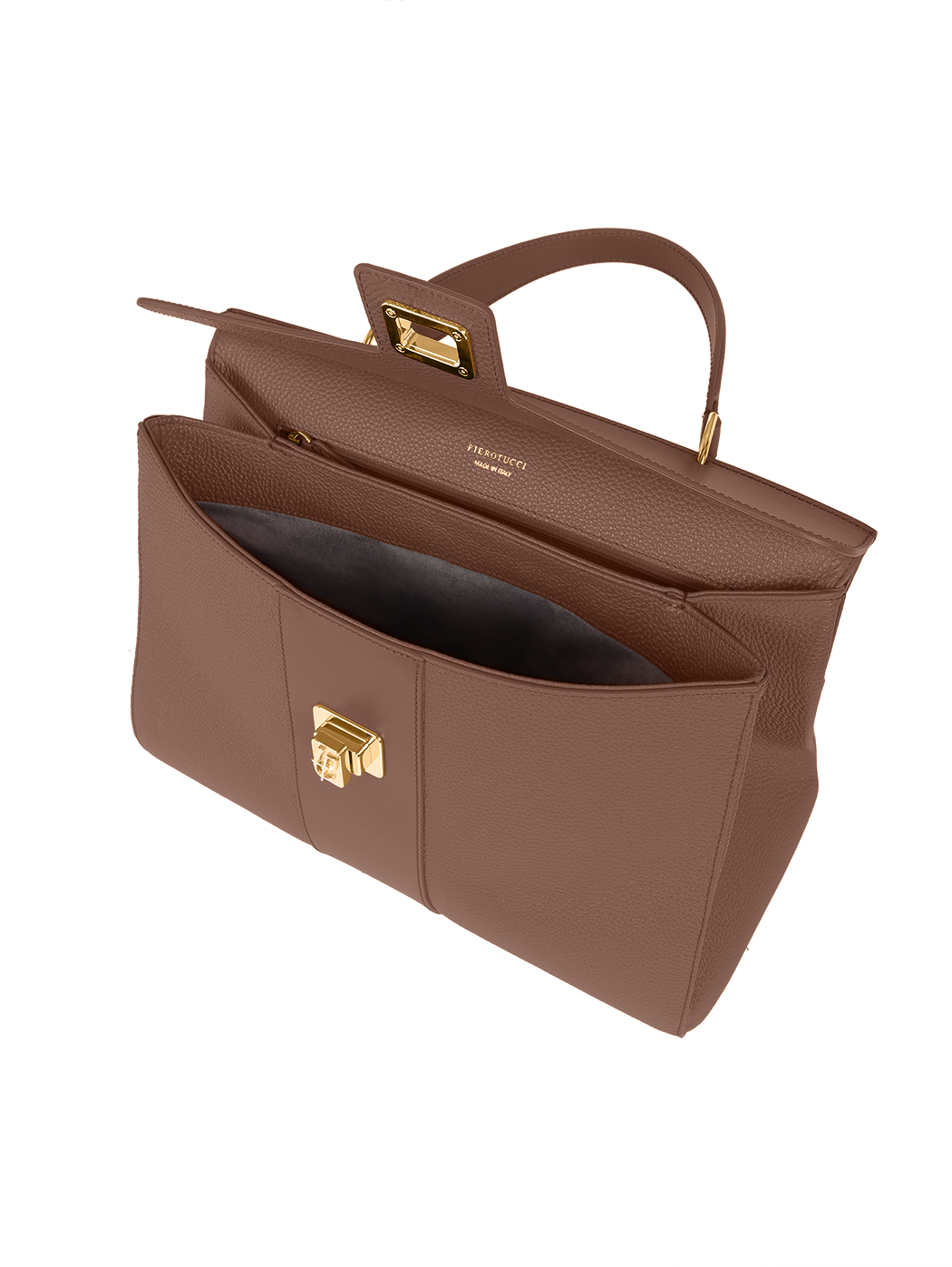 Lux Top Handle Satchel Plautilla Dark Brown