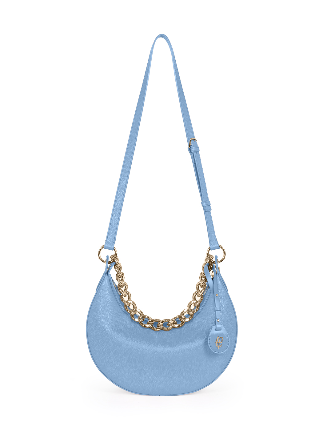 Crescent Hobo Shoulder Chain Bag Clara Sky Blue