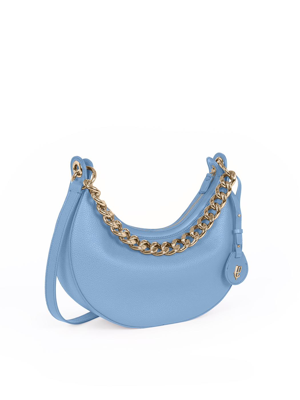 Crescent Hobo Shoulder Chain Bag Clara Sky Blue