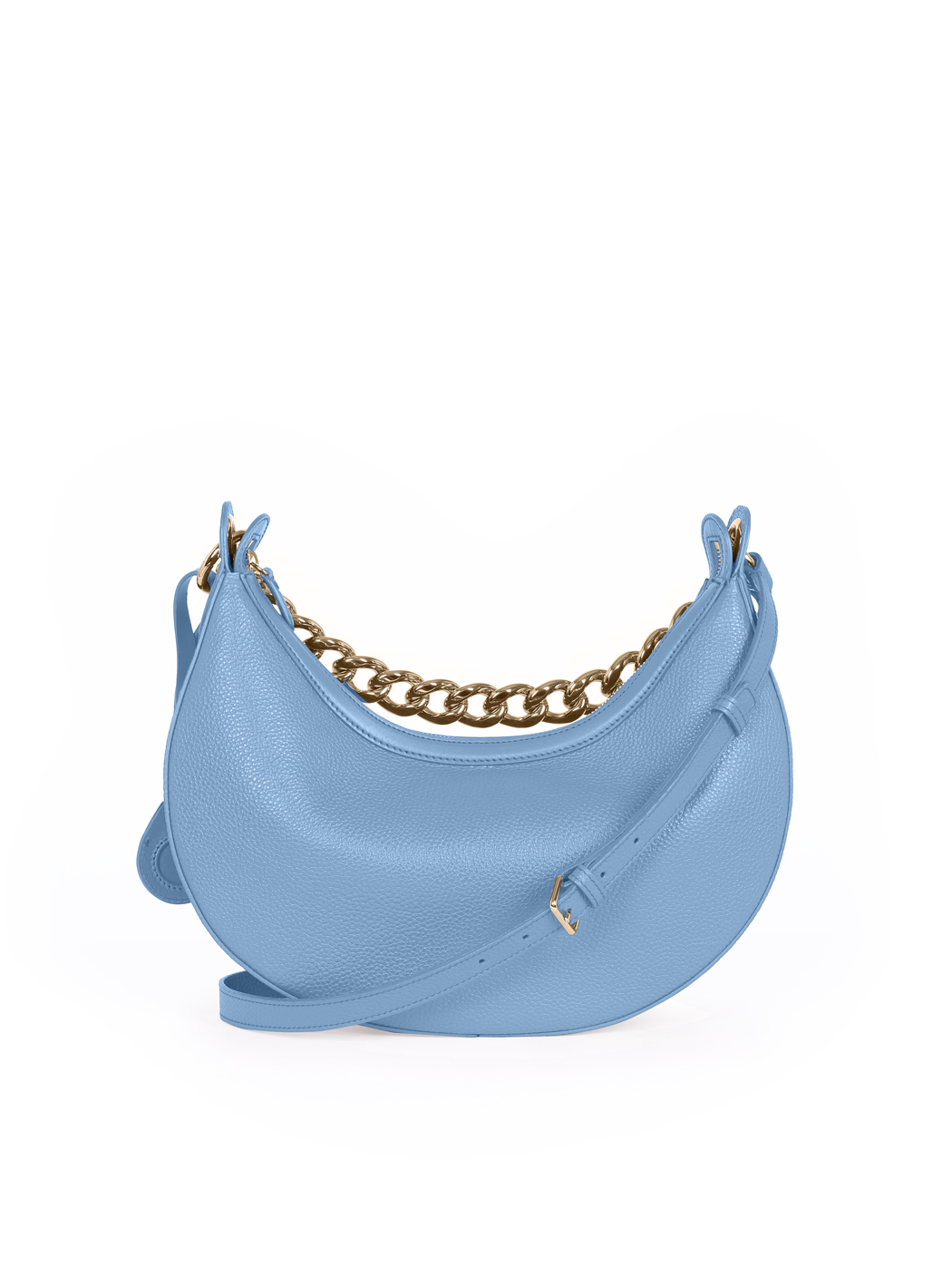 Crescent Hobo Shoulder Chain Bag Clara Sky Blue