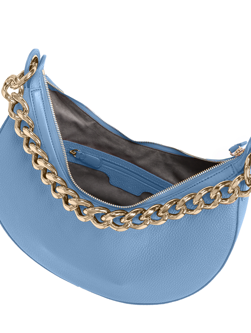 Crescent Hobo Shoulder Chain Bag Clara Sky Blue