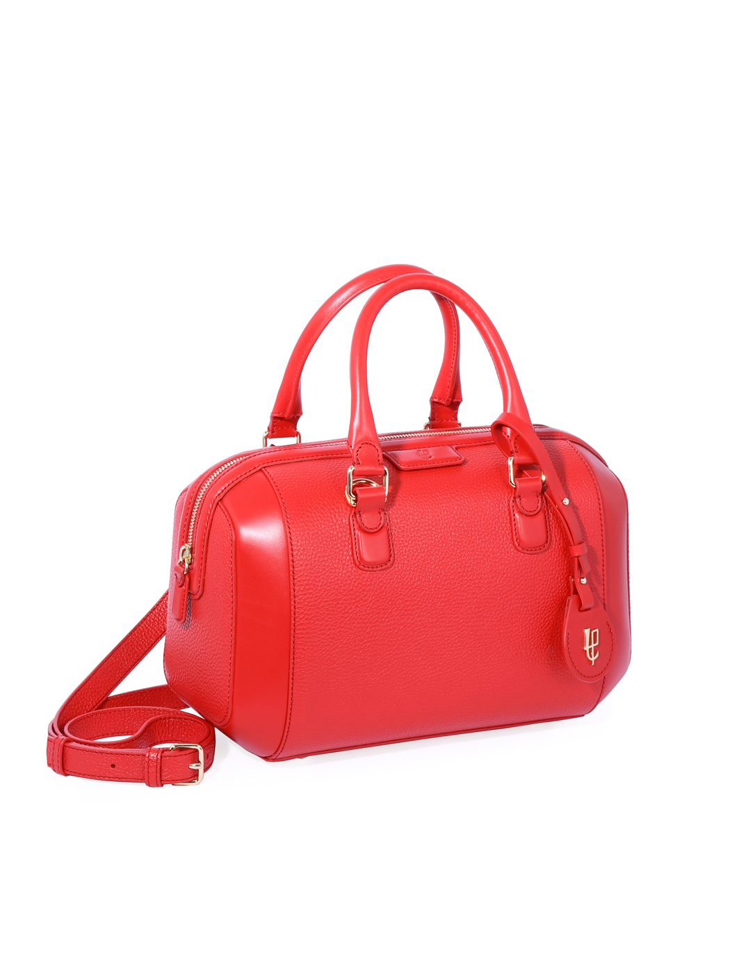 Bauletto con tracolla in pelle Amaranta - Rosso
