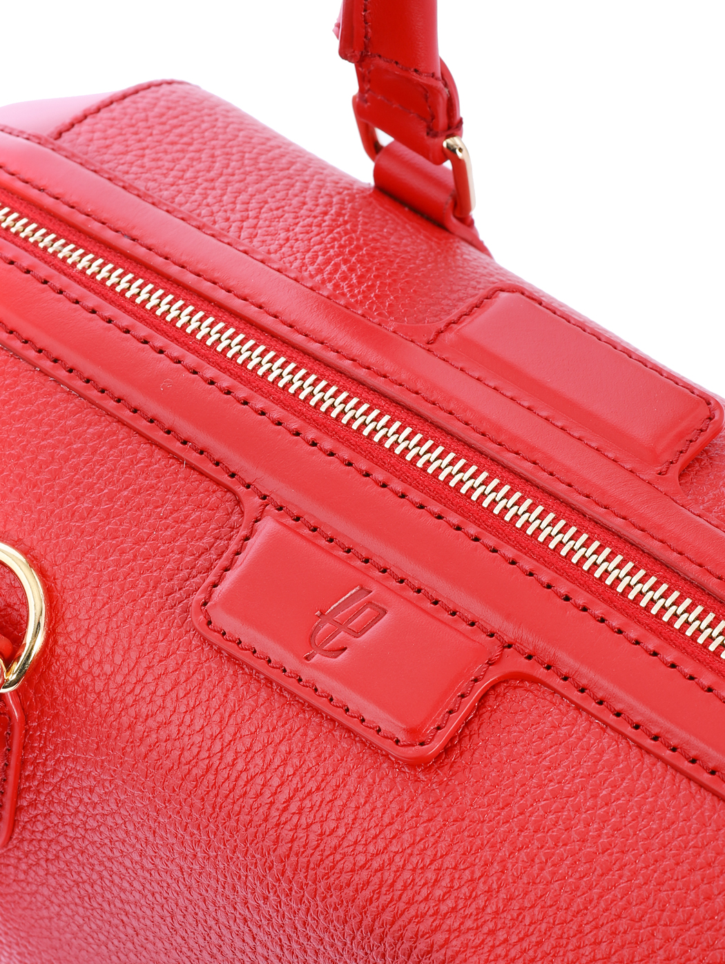 Bauletto con tracolla in pelle Amaranta - Rosso