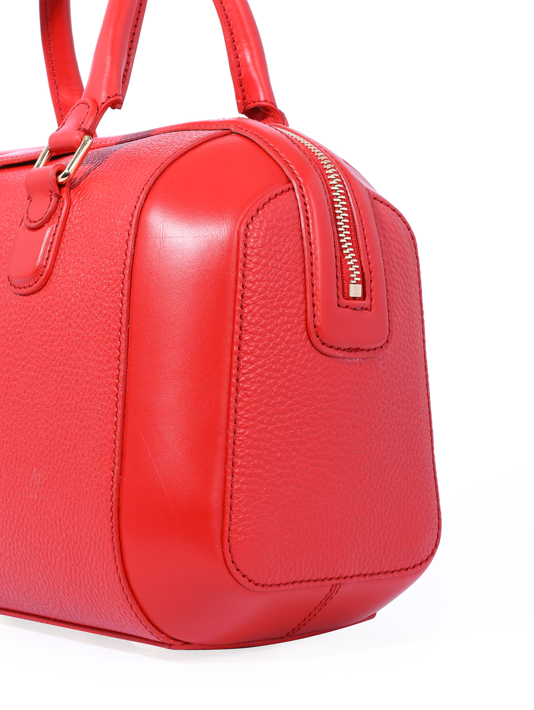 Bauletto con tracolla in pelle Amaranta - Rosso