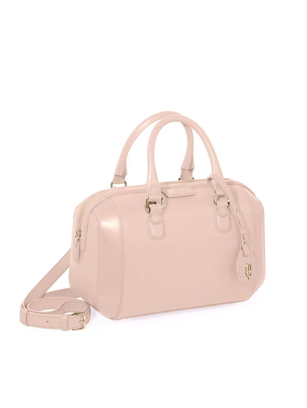 Bauletto con tracolla in pelle Amaranta - Cipria