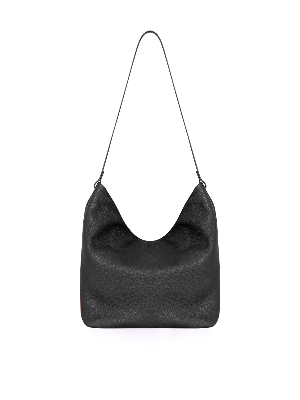 Ample North-south Leather Tote Bag Gemma Jet Black