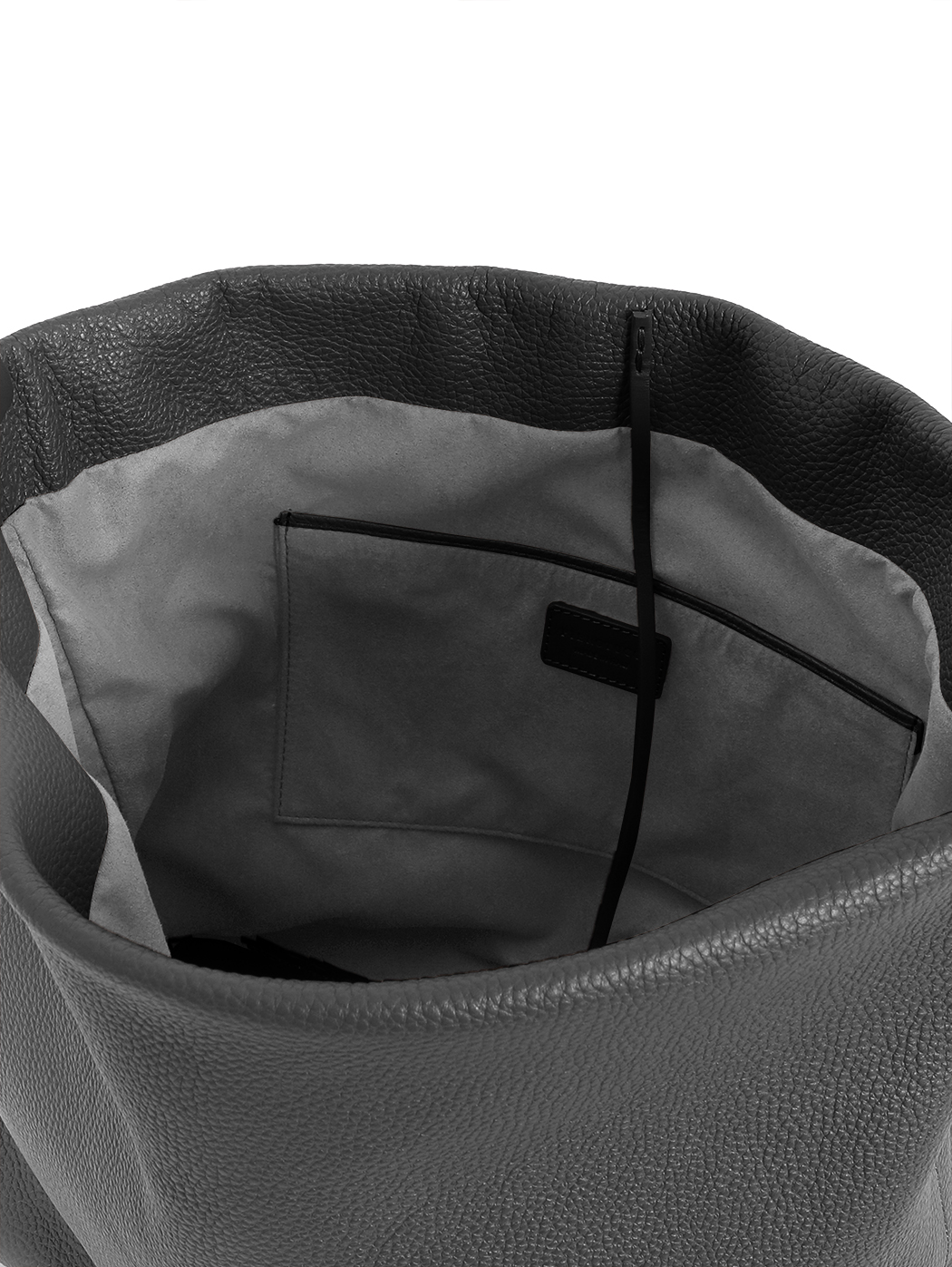 Ample North-south Leather Tote Bag Gemma Jet Black