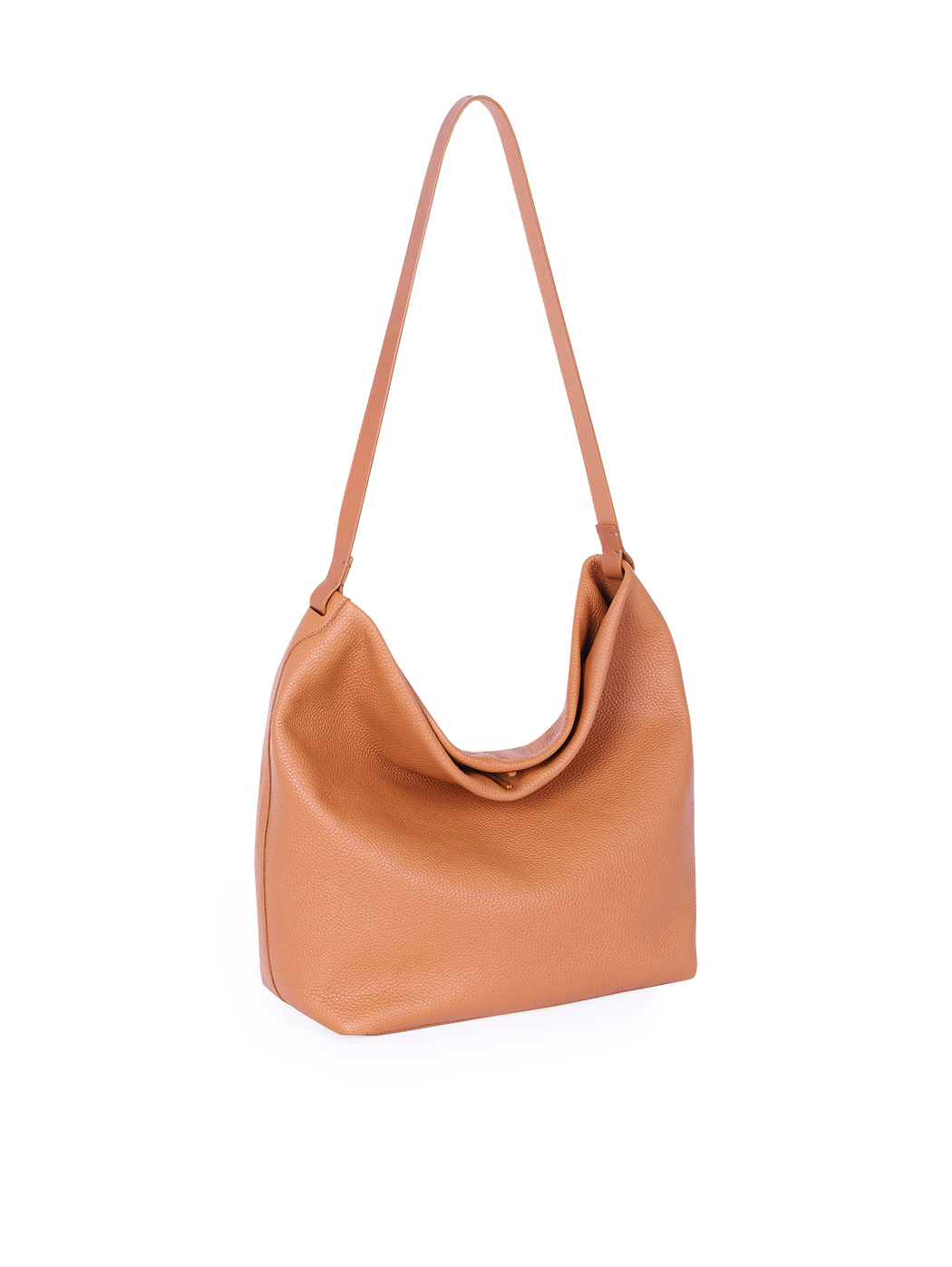 Ample North-south Leather Tote Bag Gemma Tobacco Brown