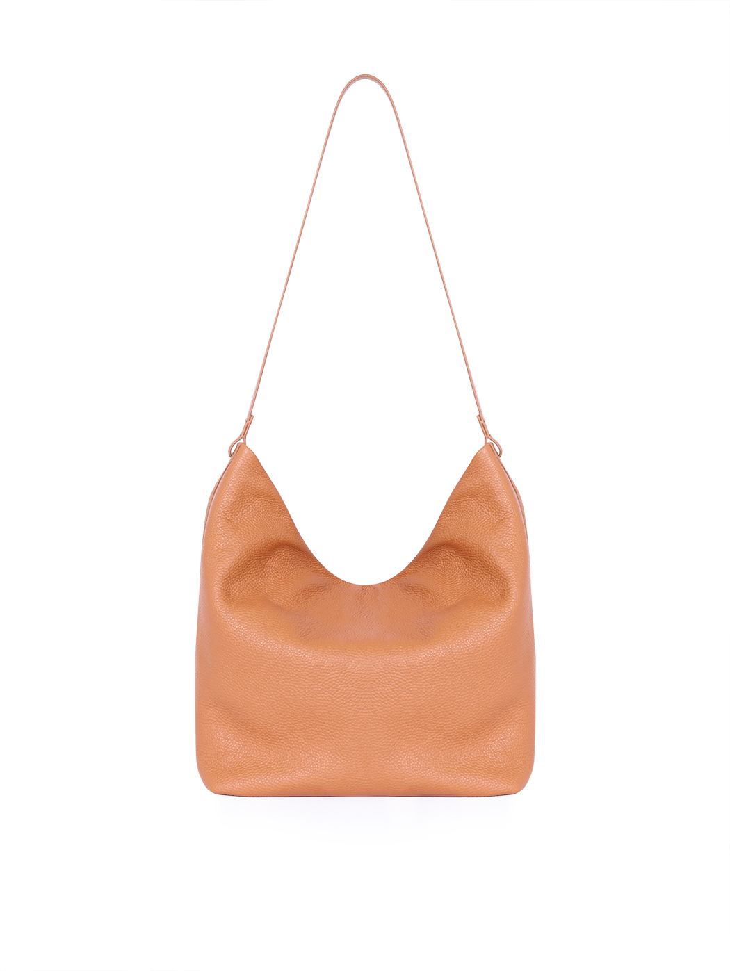 Ample North-south Leather Tote Bag Gemma Tobacco Brown
