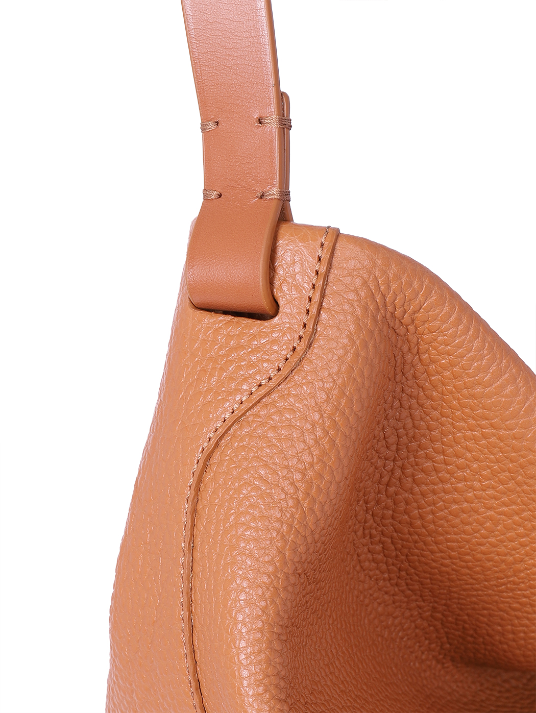 Ample North-south Leather Tote Bag Gemma Tobacco Brown