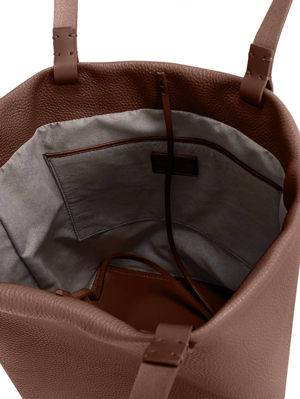 Medium Everyday Leather Tote Bag Elvira Dark Brown