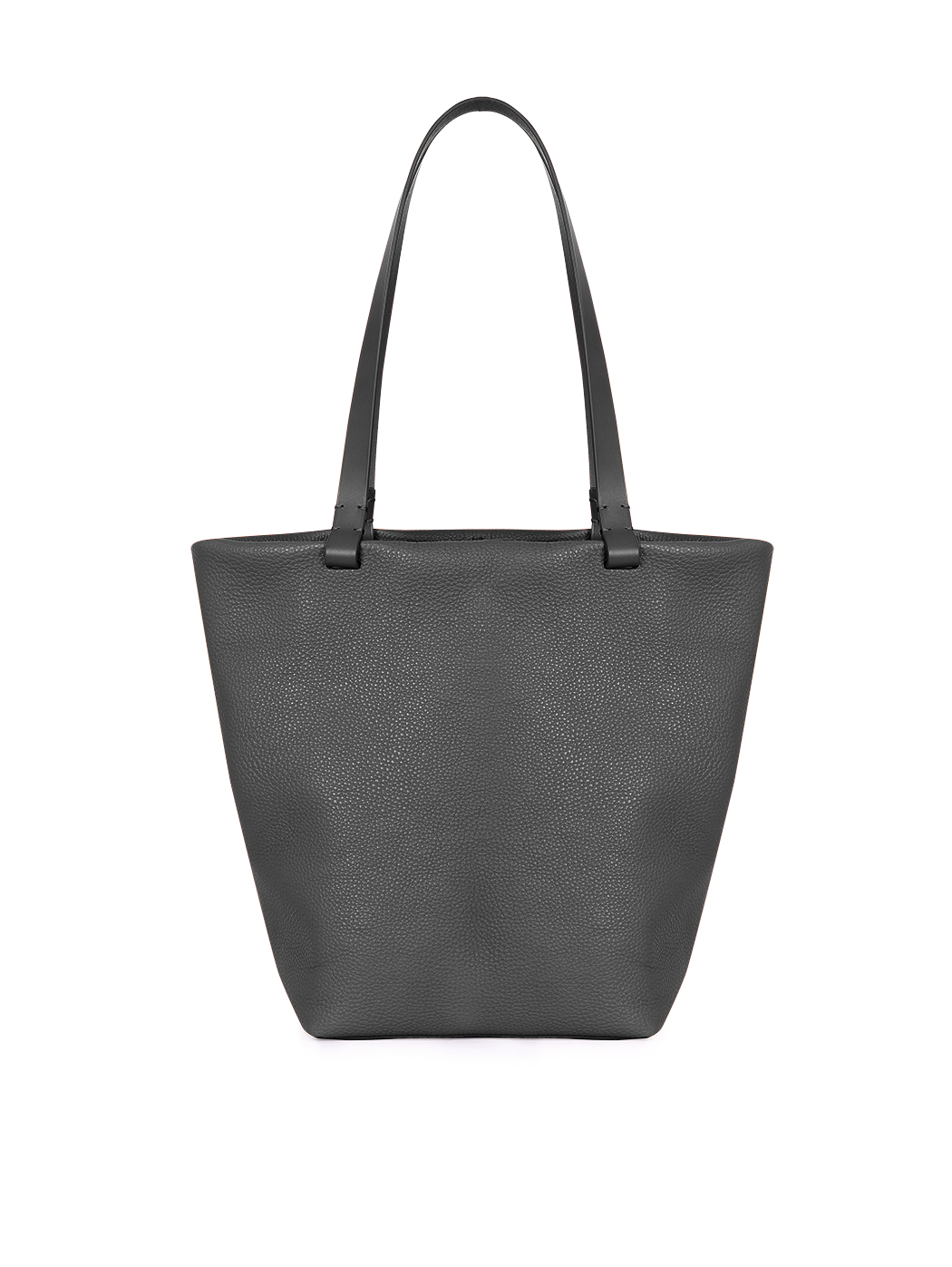Medium Everyday Leather Tote Bag Elvira Jet Black