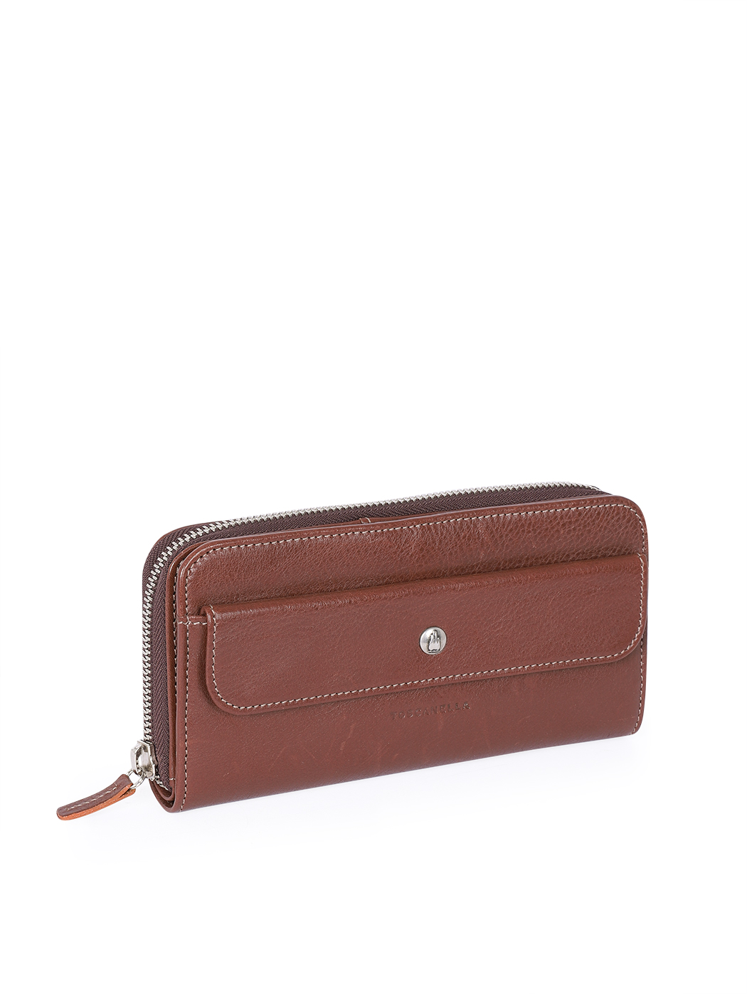 Zip Around Clutch Wallet Dark brown