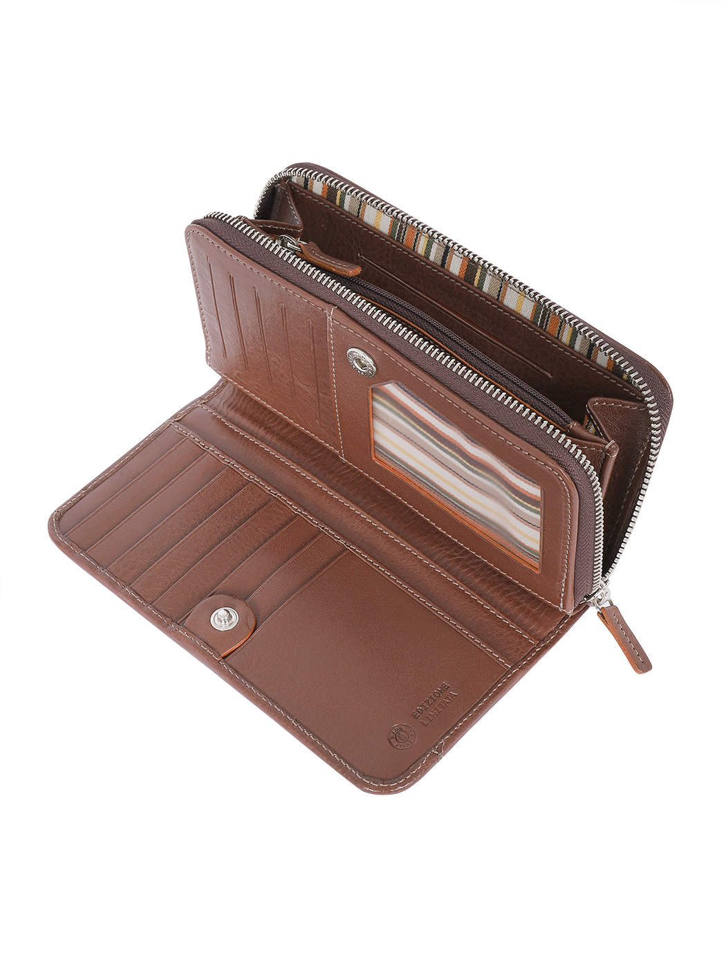 Zip Around Clutch Wallet Dark brown