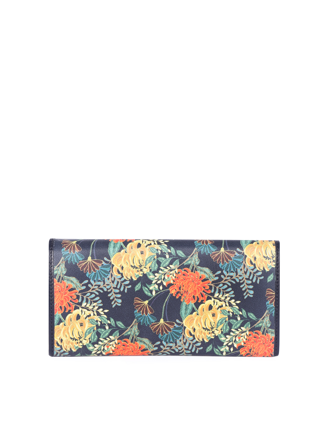 Skinny Flapover Wallet - Floré Navy blue