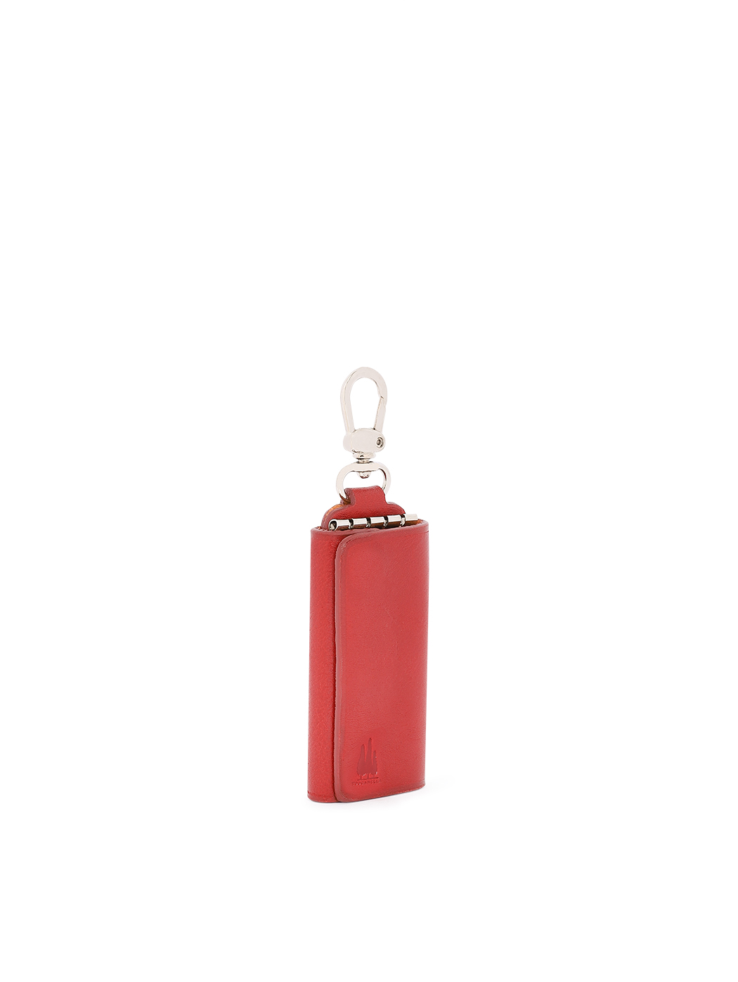 Key Case Trifold Holder in Leather Red