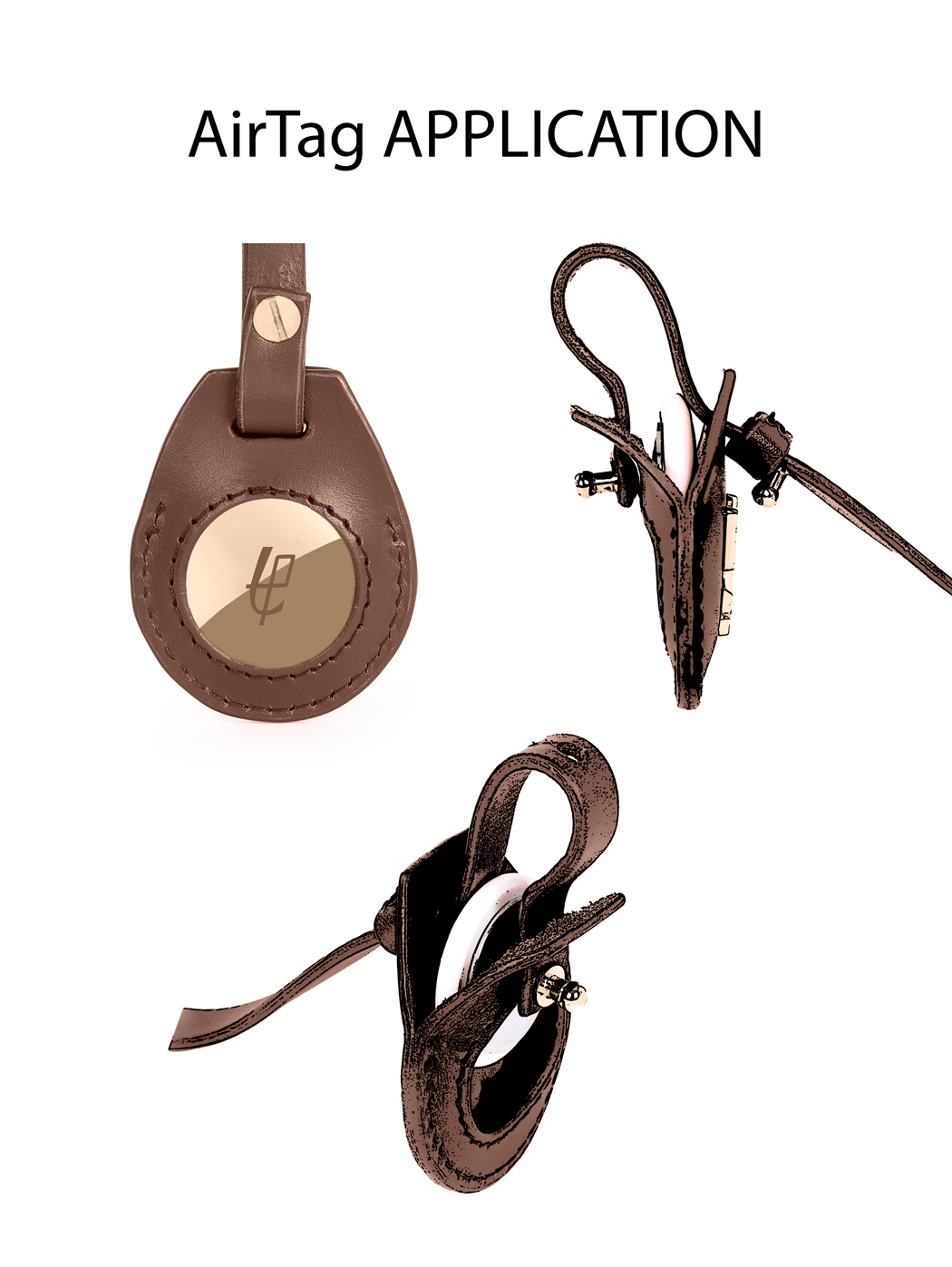 Crescent Hobo Shoulder Chain Bag Clara Dark Brown