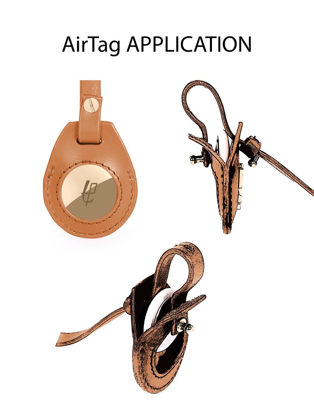 Crescent Hobo Shoulder Chain Bag Clara Tobacco Brown